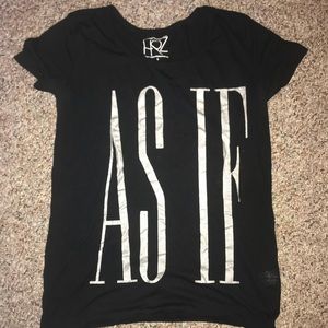 Black “as if” T-shirt